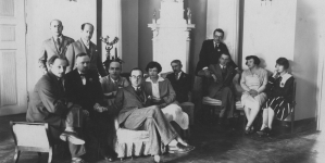 Zjazd literatów w Pławowicach w posiadłości Ludwika Hieronima Morstina z okazji pobytu w Polsce tłumacza Paula Cazina. w czerwcu  1928 roku.