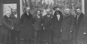 Uczestnicy uroczystości otwarcia Salonu Zimowego w Zachęcie w Warszawie 5.01.1928 r.