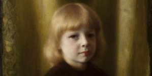 "Portret Stefana Polczyńskiego (Portret dziecka, Portret chłopczyka na tla żółtawej draperii)" Józefa Pankiewicza.
