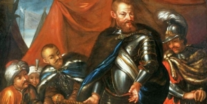 "Portret Stanisława Lubomirskiego w obozie pod Chocimiem w 1621 roku."