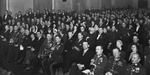Akademia garnizonu w Poznaniu z okazji imienin Józefa Piłsudskiego w marcu 1933 roku.