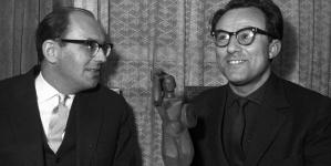 Scenarzysta Jerzy Stefan Stawiński i reżyser Andrzej Munk filmu "Eroica" z 1957 roku.