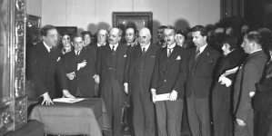 Otwarcie wystawy prac malarskich Maurycego Gottlieba w marcu 1932 roku.