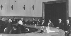 Zebranie organizacyjne komitetu budowy pomnika Włochów poległych w walkach o niepodległość Polski, powołanego z inicjatywy Towarzystwa Polsko-Włoskiego "Dante Alighieri" 15.03.1931 r.