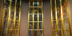 Projekty witraży do prezbiterium katedry krakowskiej eksponowane na wystawie "Wyspiański" w Muzeum Narodowym w Krakowie.