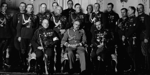 Wycieczka przedstawicieli estońskiej organizacji Kaitseliit w Warszawie w styczniu 1933 r.