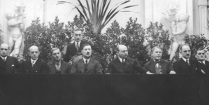 Akademia z okazji imienin marszałka Józef Piłsudskiego zorganizowana przez członków Zjednoczenia Związków Zawodowych w marcu 1933 r.