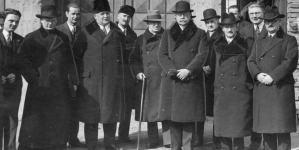 Wizyta rektorów wyższych uczelni na terenie II Domu Akademickiego im. Prezydenta Ignacego Mościckiego w Krakowie w 1932 r.