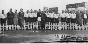 Mecz piłki nożnej Włochy - Polska w Neapolu 28.10.1932 r.