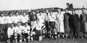Mecz piłki nożnej Polska - Jugosławia na Stadionie Wojska Polskiego im. Marszałka Józefa Piłsudskiego 10.09.1933 r.