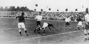 Mecz towarzyski piłki nożnej Niemcy - Polska we Wrocławiu 15.09.1935 r.