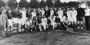 Mecz piłki nożnej Łotwa - Polska w Rydze 14.10.1934 r.