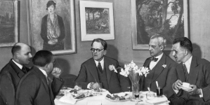 Przyjęcie dla artysty malarza Józefa Pankiewicza w Instytucie Propagandy Sztuki, wydane z okazji jego przyjazdu do Warszawy w maju 1933 r.