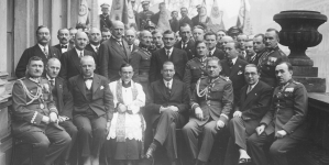 Uroczystość poświęcenia nowych lokali Zarządu Głównego Związku Weteranów Powstań Narodowych 1914/1919 w Poznaniu w 1934 r.