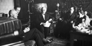 Rafał Scherman podczas wizyty u hr.Franciszka Ksawerego Pusłowskiego w Krakowie w 1933 r.