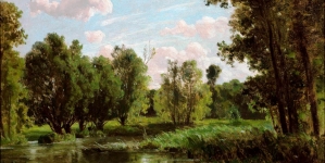 "Jezioro w lesie" Józefa Szermentowskiego.