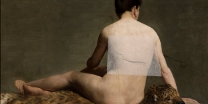 "Akt kobiety siedzącej" Feliksa Cichockiego.