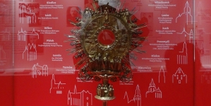 Fragment ekspozycji Muzeum Jana Pawła II i Prymasa Wyszyńskiego w Świątyni Opatrzności Bożej w Wilanowie.