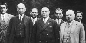Polska drużyna na olimpiadzie szachowej o Puchar Hamiltona-Russela w Hamburgu w lipcu 1930 r.