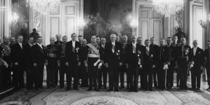 Złożenie listów uwierzytelniających prezydentowi RP Ignacemu Mościckiemu przez ambasadora Francji w Polsce Leona Noela 29.05.1935 r.