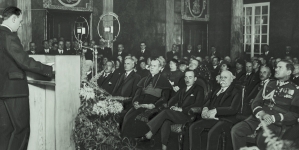Uroczystość otwarcia lokalu Związku Zrzeszeń Artystycznych i Kulturalnych miasta Poznania w październiku 1934 roku.