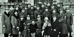Obchody imienin marszałka Józefa Piłsudskiego w Oddziale Związku Strzeleckiego w Krynicy 19.03.1928 r.