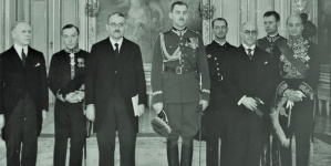 Złożenie listów uwierzytelniających prezydentowi Ignacemu Mościckiemu przez posła i ministra pełnomocnego Wenezueli w Polsce Silvestre Tovara Lange 28.10.1936 r.