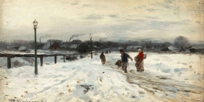 "Krajobraz zimowy podmiejski" Romana Kochanowskiego.