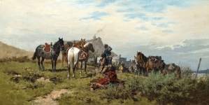 "Na popasie" Władysława Szernera.