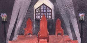 Projekt scenografii Wincentego Drabika do sztuki "Don Juan" Jose Zorilla y Moral.