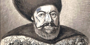 "Portret hospodara Mołdawii Bazylego Lupu w stroju z XVII wieku, według ryciny Willema Hondiusa.