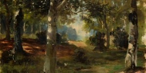 "Krajobraz" Franciszka Władysława Sandeckiego.