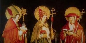 "Augustyn - papież Grzegorz - kardynał Hieronim" Hansa von Kulmbach.