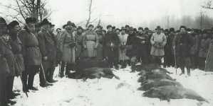 Polowanie na dziki w ordynacji księcia Karola Mikołaja Radziwiłła w styczniu 1936 roku.