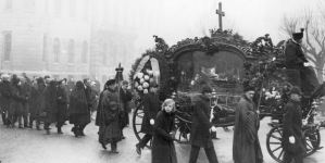 Pogrzeb profesora Uniwersytetu Jagiellońskiego Ludwika Birkenmajera w listopadzie 1929 r.