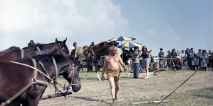 Jerzy Szeski podczas pracy nad filmem "Potop" w 1974 r.