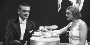 Wacław Ścibor i Hilda Skrzydłowska w przedstawieniu „Kobieta i szmaragd” w Teatrze Miejskim w Wilnie w 1934 roku.