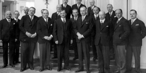 Wizyta prezesa Międzynarodowej Izby Przemysłowo-Handlowej Fentenera van Vlissingena w Warszawie 30.04.1935 roku.