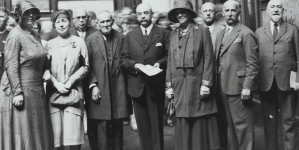 Uroczystość otwarcia Salonu Jesiennego w Zachęcie w Warszawie w 1930 roku.