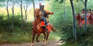 "Oddział huzarów napoleońskich" Jana Rosena.