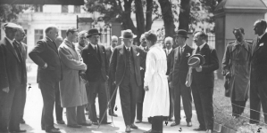 Wizyta ministra rolnictwa Leona Janty-Połczyńskiego w Akademii Medycyny Weterynaryjnej we Lwowie 21.06.1931 r.