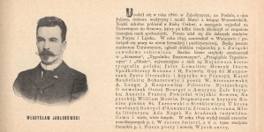 Władysław Jabłonowski - portret z notką biograficzną.