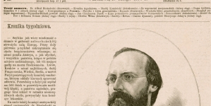 Portret Alfreda Biesiadeckiego na stronie tytułowej "Tygodnika Illustrowanego".