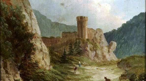  "Krajobraz z ruinami zamku w Ojcowie" Adama Malinowskiego.  
