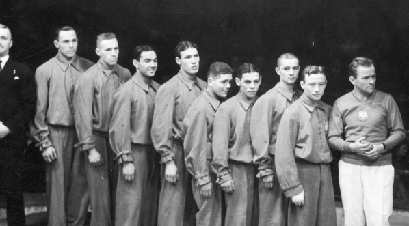  Reprezentacja Polski na mecz bokserski Polska - Włochy w Warszawie w styczniu 1938 r.  