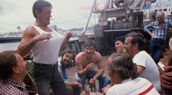  Na planie filmu "Krab i Joanna" w 1980 r.  