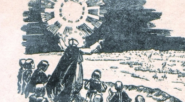  "Nagle nad głową zakonnika ukazała się ogromna kula ognista ...."  