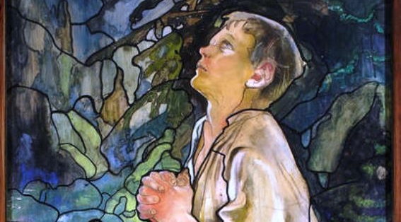  Tryptyk "Wiosna I" (część prawa) autorstwa Kazimierza Sichulskiego.  