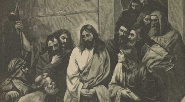  "Chrystus wychodzący ze świątyni" według obrazu Tomasza Lisiewicza.  