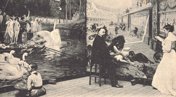  Jan Styka w pracowni.  